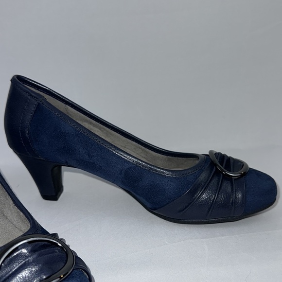 Andiamo Belle Navy Blue Fabric Upper Gun Metal Accent Comfort Technology… - Picture 2 of 8